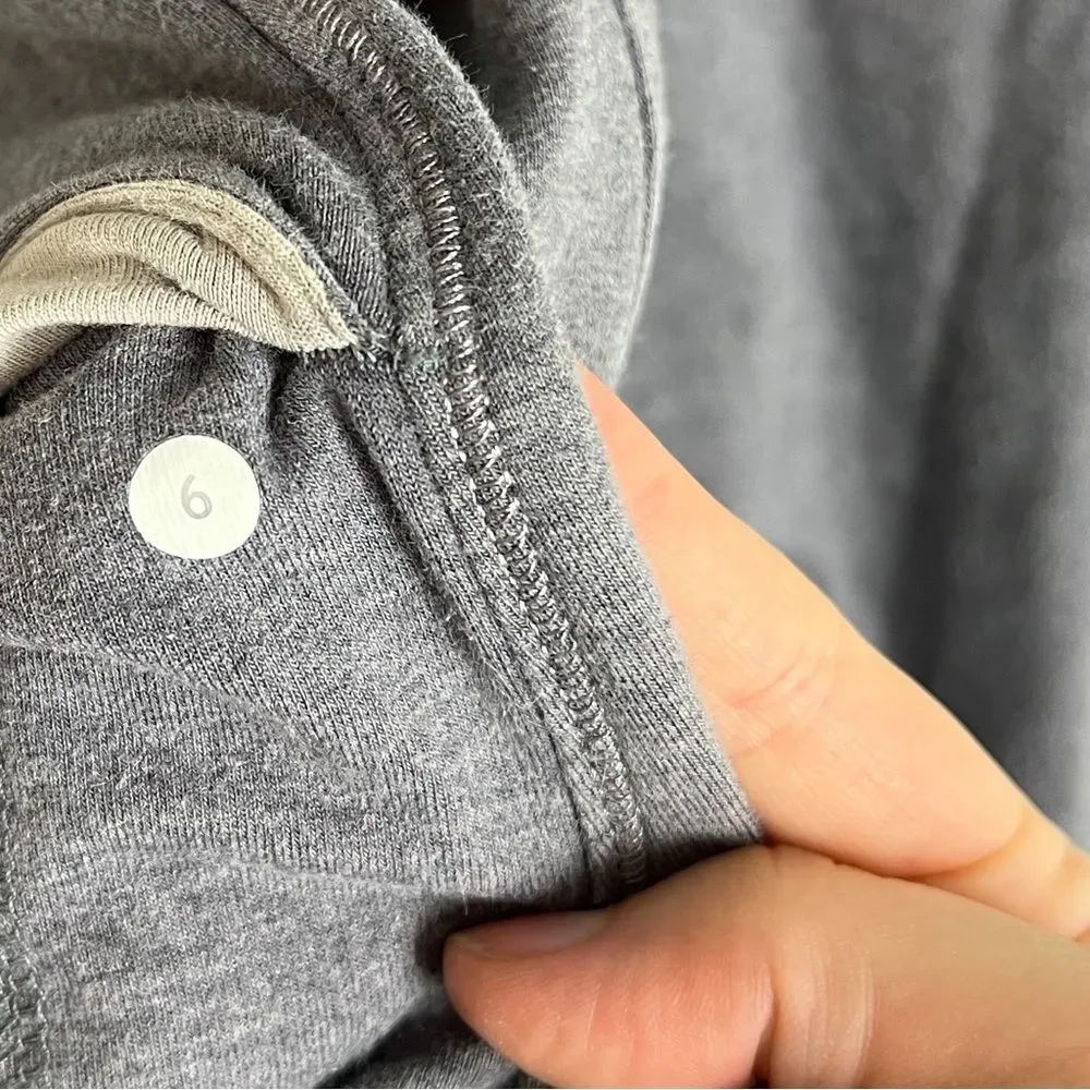 Lululemon ‘Method Wrap’ Gray Cowl Neck Asymmetrical Zip Up Jacket